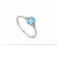 Anneau Lucciole Gioielli Femme in Or blanc Acquamarina 0.6 Ct ANAQUA/2 - ANAQUA/2